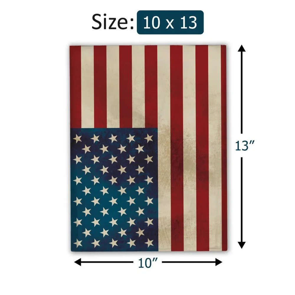 25 pack 10x13 Rustic American Flag Designer Poly Mailers